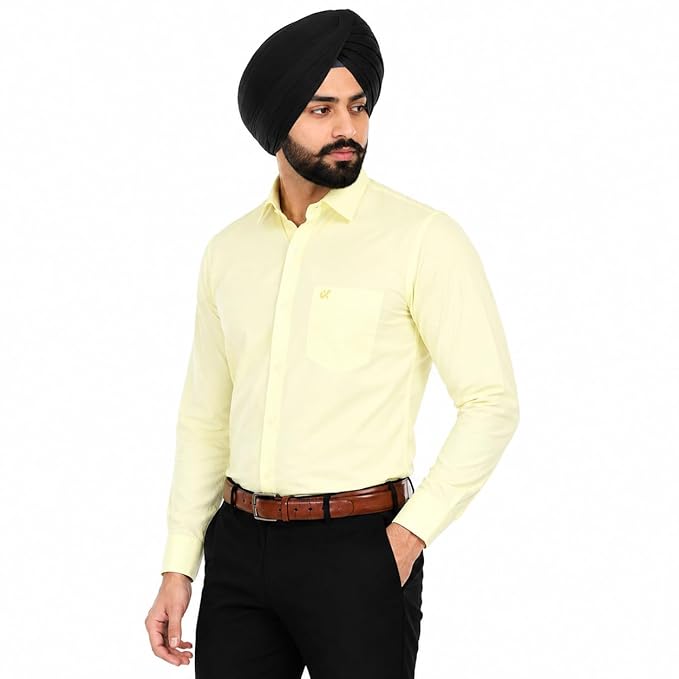 XJARVIS Clifton Men’s Formal Shirt | Premium Soft Cotton Blend Regular Fit Shirt for MenFull Sleeve Spread Collar Office Wear Casual Shirt with Pocket - Image 2